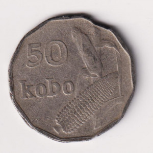 Nigéria nikkel-acél 50 Kobo 1991