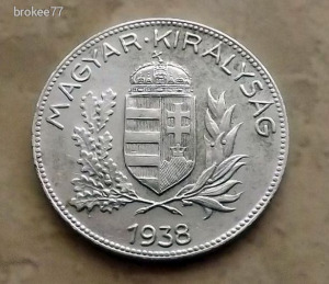 1938 - 1 Pengő !! EXTRA ezüst !