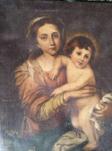 Madonna és gyermeke Murillo után OLAJFESTMÉNY