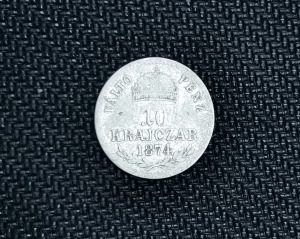 Ferencz József ezüst 10 Krajcár 1874 KB - F