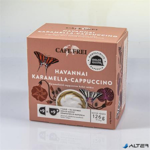 Kávékapszula, Dolce Gusto kompatibilis, 9 db, CAFE FREI 'Havannai karamella-cappuccino'
