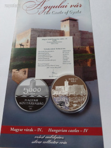 2007 Gyulai vár ezüst 5000 forint PROOF UNC prospektussal  ritkább