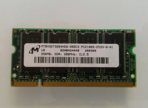 Micron MT 8 VDDT 3264hdg-265c3 SO-DIMM DDR 266 - 256mb-IBM FRU: 10k0031
