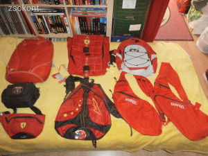 Többféle Ferrari hátizsák övtáska táska egyben eladó Személyesen Csepelen vehető át !!!