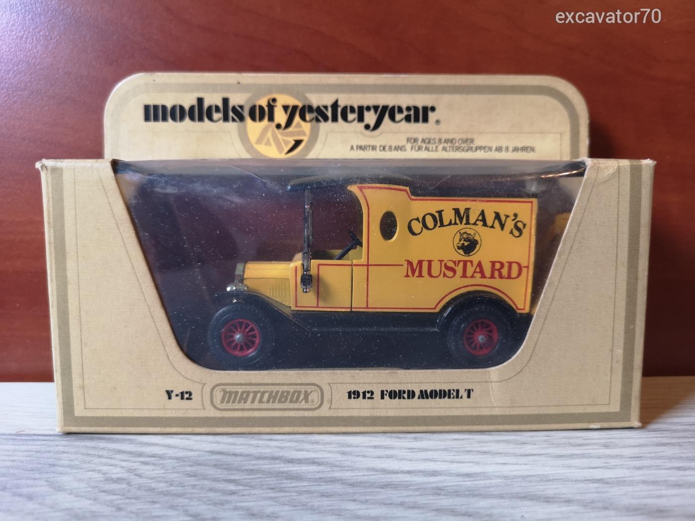 Matchbox Models Of Yesteryear - Ford Model T 1912 Colman's Mustard - Modèle 1/43 Y12 - Occasion