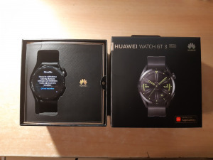 Huawei Watch GT 3 46mm Okosóra Újszerű Fekete Euronics Garis !