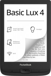 PocketBook Basic Lux 4 6 E-book olvasó 8GB Black PB618-P-WW Tablet, Navigáció, E-book E-book