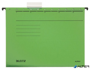 Függőmappa, karton, A4, LEITZ Alpha Standard, zöld