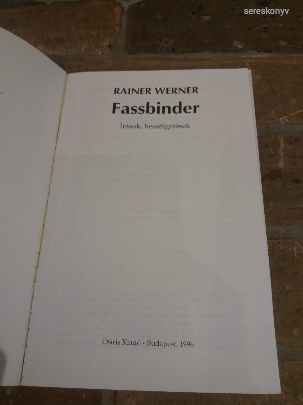 Rainer Werner: Fassbinder FILM!! RITKA!! (meghosszabbítva: 3356788181 ...