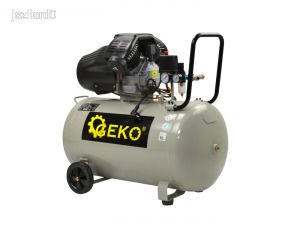 Geko G80330 2 hengeres V kompresszor 230V 8Bar 100l tartály 530l/perc kompakt