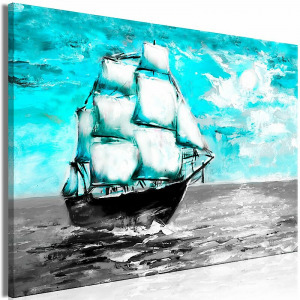 Kép - Tavaszi hajókázás (kék) 120x80