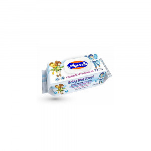 Aquella Baby nedves törlőkendő vitaminos 72 db-os fliptop