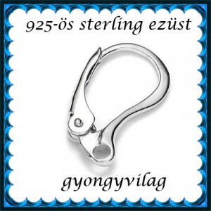 925-ös sterling ezüst ékszerkellék: fülbevaló kapocs, biztonsági-francia kapcsos EFK K 20