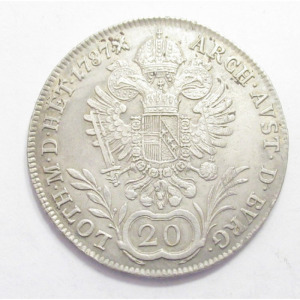 Ausztria, II. József 20 krajcár 1787 A EF+, 6.68g583