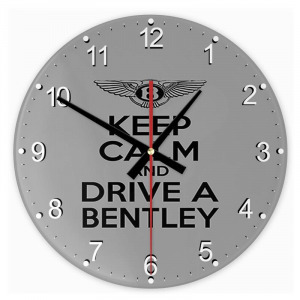 Keep calm Bentley kör üveg óra falióra
