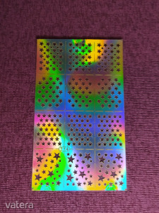 Műköröm Díszítés Nail Stencil Hologramos Öntapadós Matrica 12.