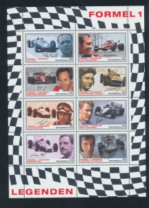 Ausztria 2654/61 sz. kisív postaérettségi, Formula 1 Legends