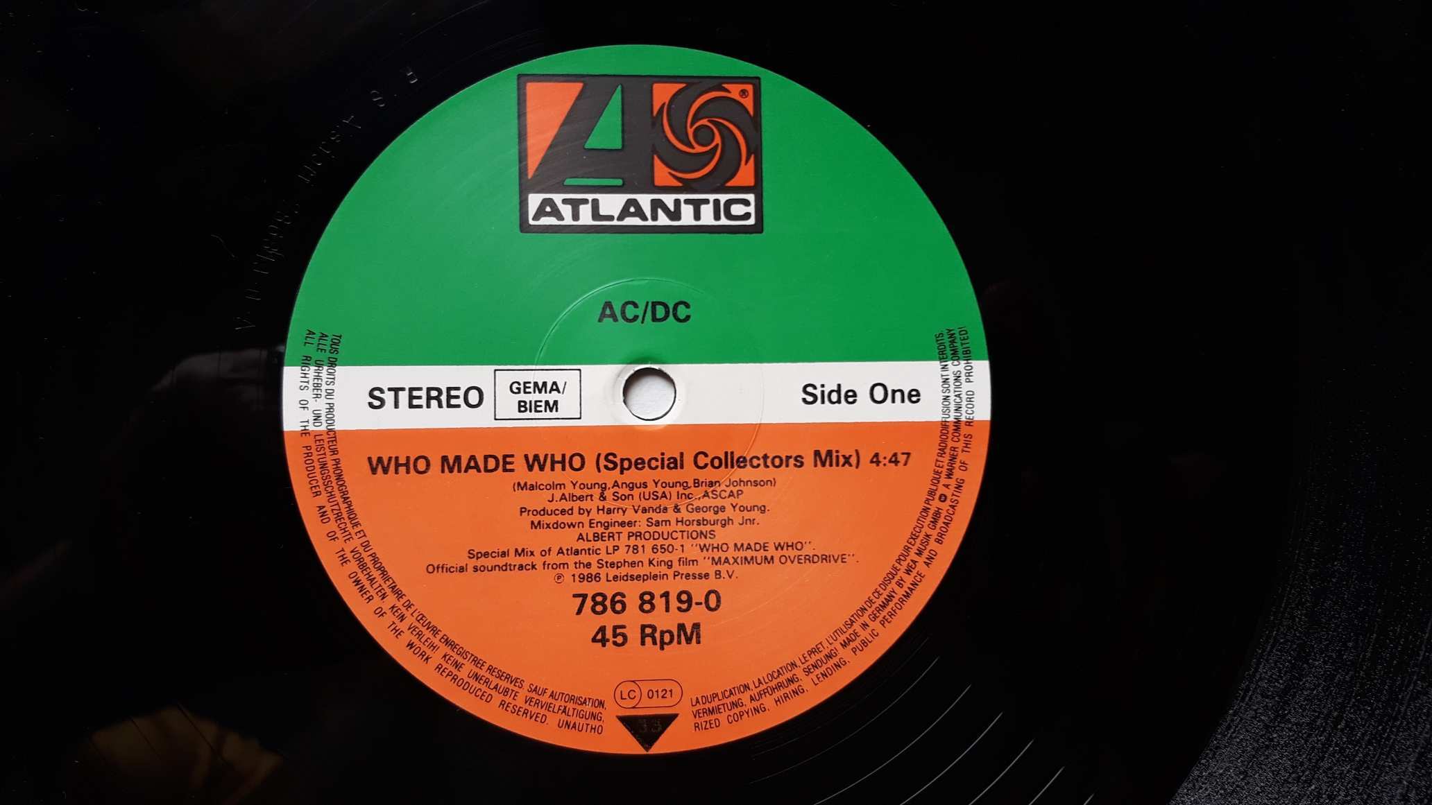RUDÁN JOE POKOLGÉP ADJ ÚJ ERŐT BAKELIT poszter+ AC/DC WHO MADE WHO SPECIAL COLLECTORS MIX MAXI