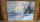 1939 Jelzett Téli táj, vízpart festmény blondel képkeretben Kép