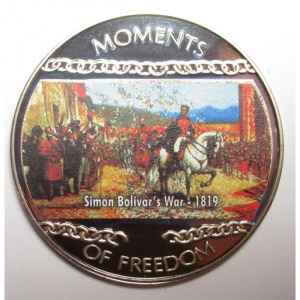 Libéria, 10 dollars 2004 PP - A szabadság pillanatai - Simon Bolivar háborúja - 1819 UNC
