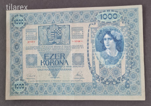 1000 Korona 1902 Felülbélyegzés nélkül!