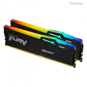 Kingston 64GB DDR5 5600MHz Kit(2x32GB) Fury Beast RGB Black KF556C36BBEAK2-64