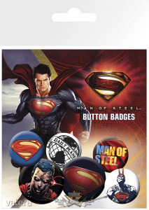 SUPERMAN - MAN OF STEEL - Mix Badge Pack. jelvényszett