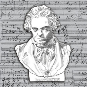Beethoven papírszalvéta 33x33cm, 20db-os