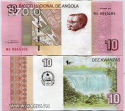 Angola 10 Kwanzas bankjegy (UNC) 2012