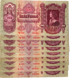 25 darab 100 Pengő 1930