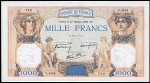 Franciaország 1000 frank aUNC 1938