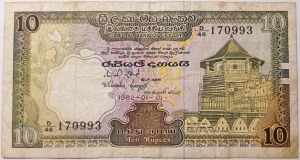 Srí Lanka 10 rúpia 1982 2.