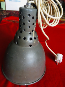 Vintage retró ipari lámpa, csarnoklámpa műhelylámpa, 29 cm
