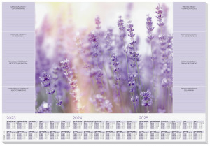 Sigel HO308 Asztali alátét Fragrant Lavender 3 éves naptár Lila (Sz x Ma) 59.5 cm x 41 cm