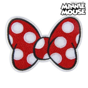 Minnie Mouse varrható masni jelkép, táskára, pénztárcára, dzsekire, 8,5 cm