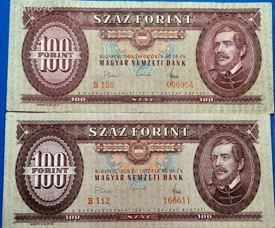 13 db -os 100 - SZÁZ - Forintos sor közte ritkábbak !!!! VF - F (L2216)