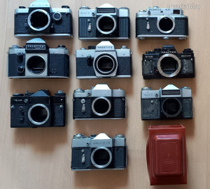 10 db hibás analog fényképezőgép , Kiev 17, Zorkij 4K stb.