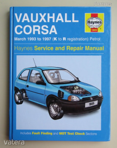 Opel Corsa B, GSi, Corsavan, Combo Van javítási könyv (1993-1997) Haynes