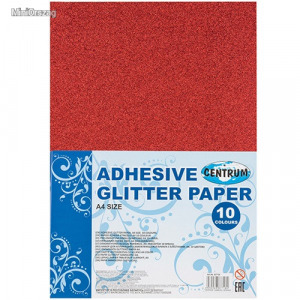 Kreatív színes papír Centrum A/4 glitteres öntapadós 10 db/csomag vegyes színek