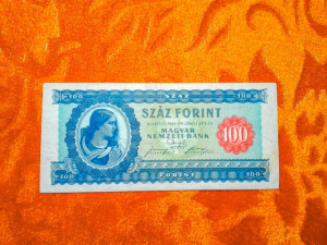 1946 -os ropogós Első 100 Forint -os kék színű vízjeles bankó Ritka !!! (L2871) Kép