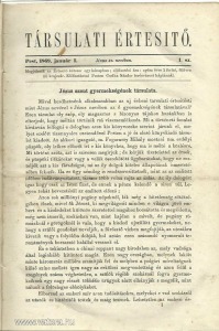 Társulati értesítő - 1869 teljes évf. (Pest, 1869)