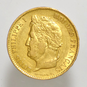 1831  Francia o.  Lajos Fülöp   arany 40 francs    (PAP317)