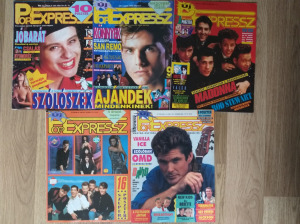 Popexpressz . zene,film magazin 1990-91. 5db. (Madonna,Bonanza Banzai,New Kids,stb...