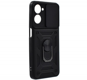 Defender műanyag telefonvédő (közepesen ütésálló, szilikon belső, telefontartó gyűrű, kamera véde...