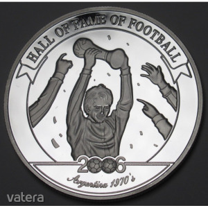 Uganda, 2000 shillings 2006 PP - A futball legendái - Daniel Alberto Passarella UNC, 24.80g925