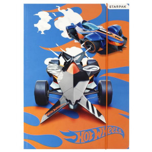 Hot Wheels gumis mappa A/4 - kék/narancssárga