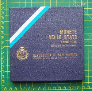 San Marino 1 - 500 Lira SOR SZETT 1978 UNC / Bliszterben és eredeti bankos dobozban / Így ritkább R!