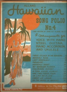 Allans Hawaiian song folio No. 4.