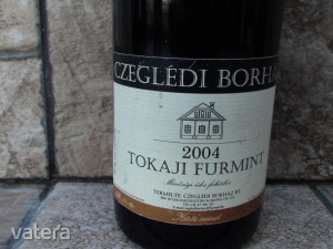 Czeglédi Borház TOKAJI FURMINT 2004. Minőségi édes fehér bor. Késői szüret 15 %, 750 ml, gyűjtőnek.