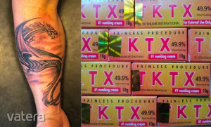 TKTX 49,9% érzéstelenítő krém,tetováláshoz,kisebb kozmetikai beavatkozáshoz,+ajándék utókezelő fólia
